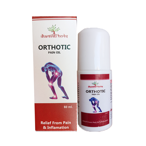Dharavati Herbs Orthotic Pain Relief Oil | Gives Instant Relief from Muscle, Joint and Back Pain | Herbal Pain Relief Oil- 60ml