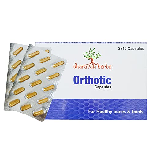 Dharavati Herbs Orthotic Capsules | Herbal Medicine for Healthy Bones & Joints | Gives Relief from Joint & Muscle Pain | Pack of (2 x 15) Capsules