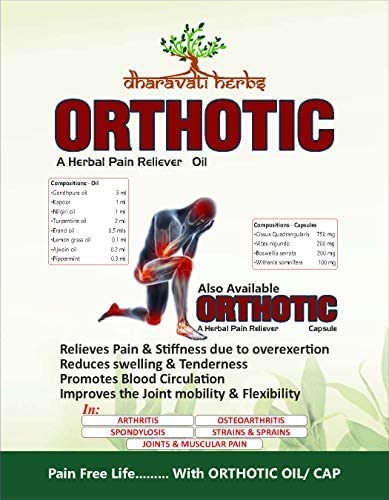 Dharavati Herbs Orthotic Capsules | Herbal Medicine for Healthy Bones & Joints | Gives Relief from Joint & Muscle Pain | Pack of (2 x 15) Capsules