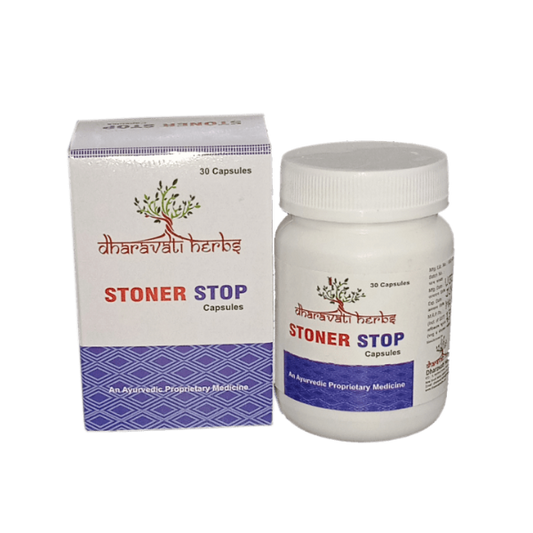 Dharavati presents Stoner Stop Capsules | Beneficial for Stone | An Ayurvedic Proprietary Medicine | Pack of 30 Capsules